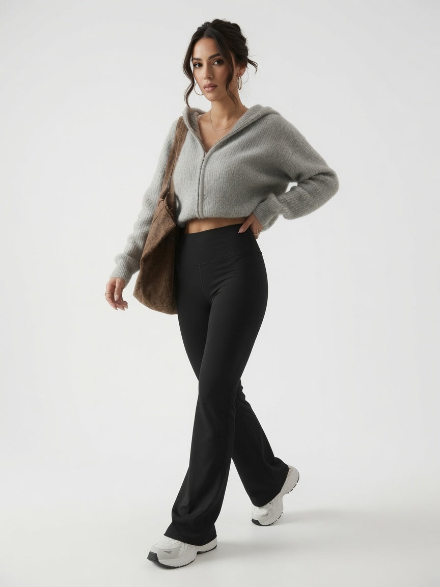 Sculpted High-Waisted Flare Leggings