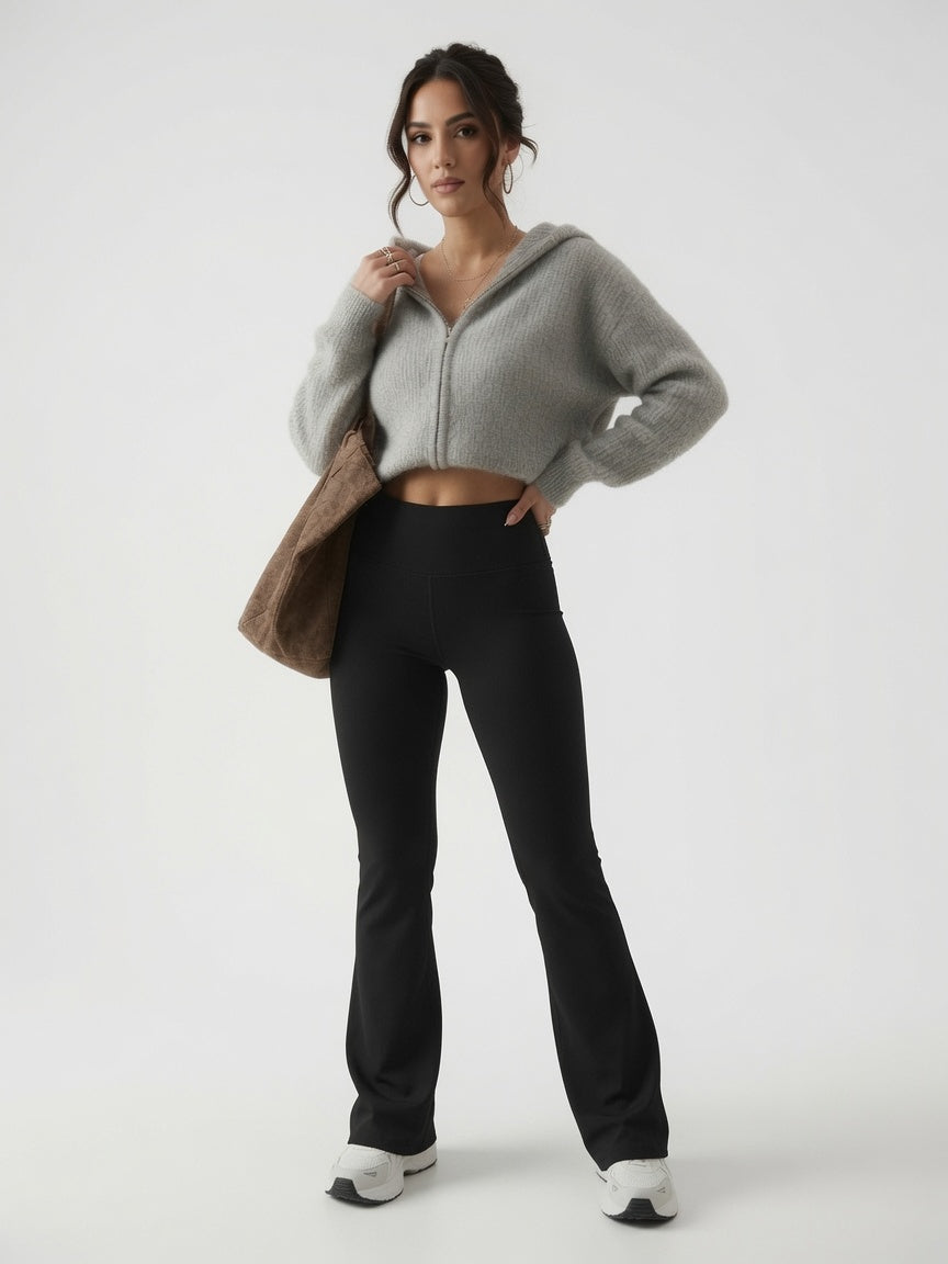 Sculpted High-Waisted Flare Leggings